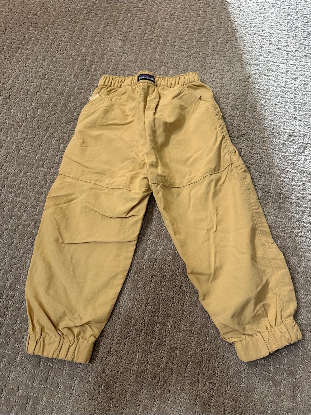 Patagonia Pale Yellow Kids Cargo Joggers